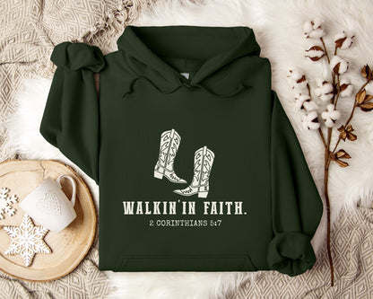 Walking in Faith 2 Corinthians 5.7 Hoodie