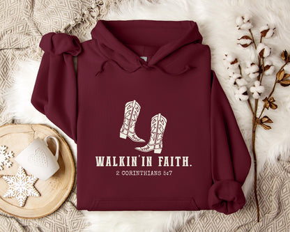 Walking in Faith 2 Corinthians 5.7 Hoodie