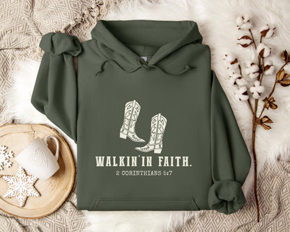 Walking in Faith 2 Corinthians 5.7 Hoodie