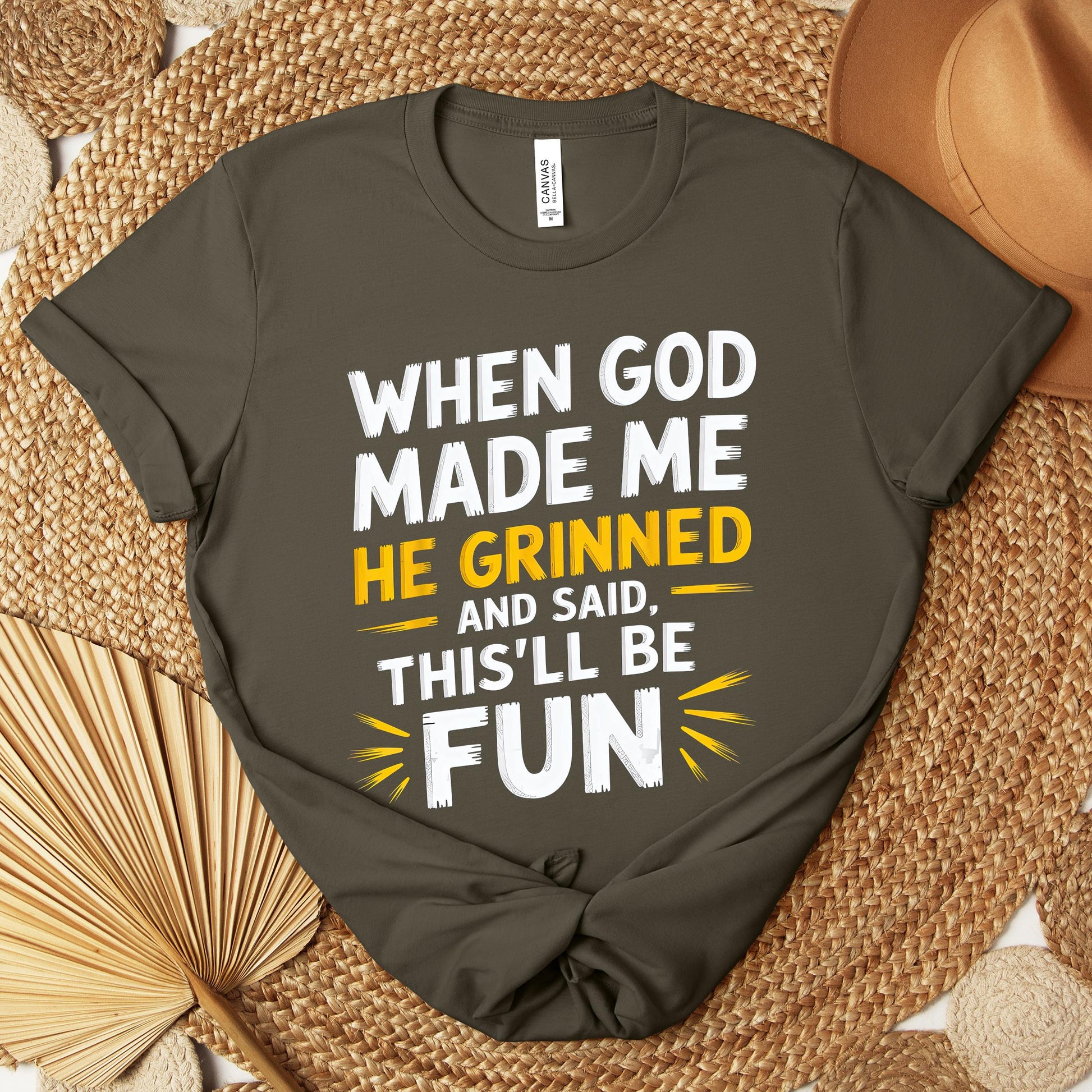 When God Made Me He Grinned And Said This'll Be Fun 10 Premium T-shirt
