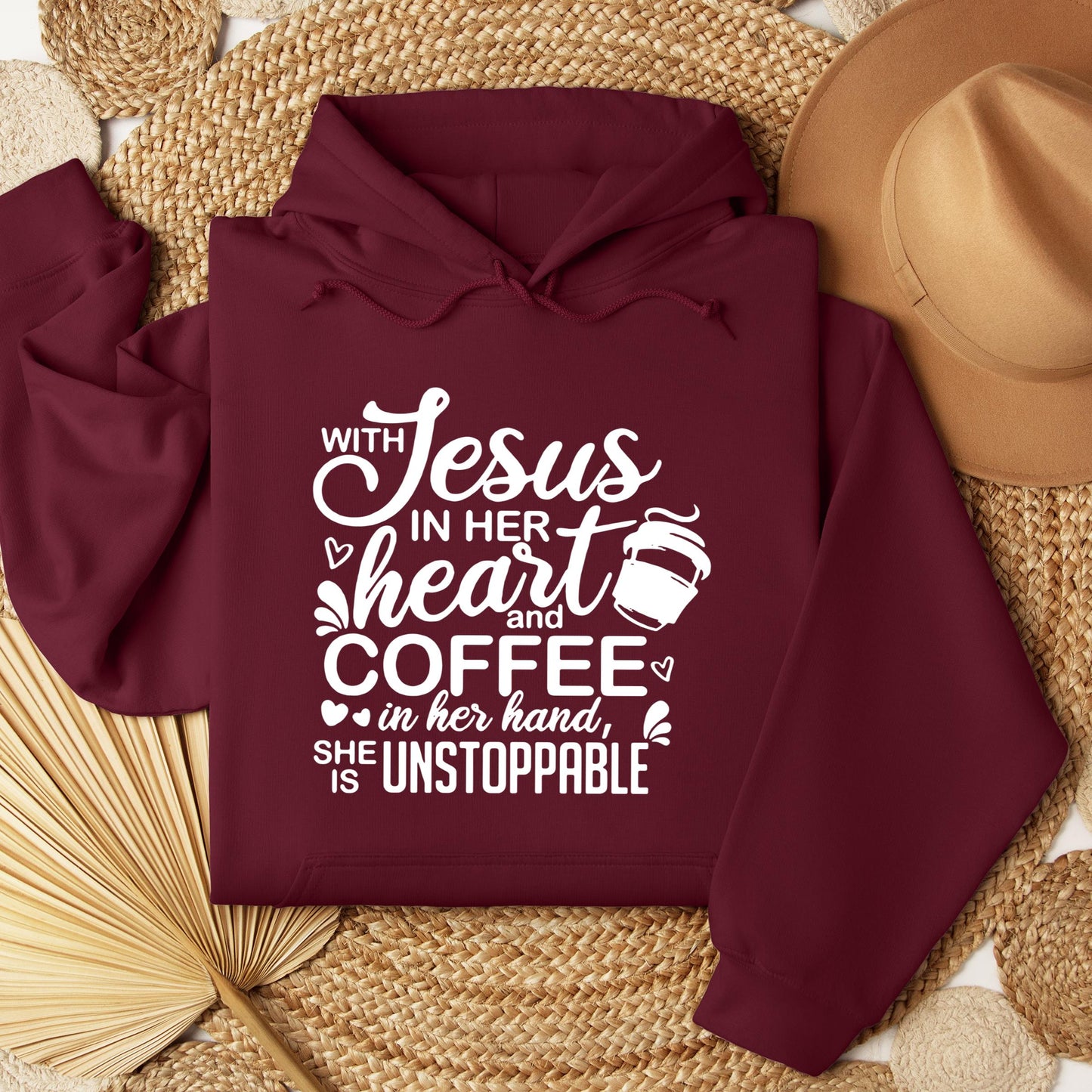 With Jesus In Her Heart And Coffee In Her Hand She Is Unstoppable 01