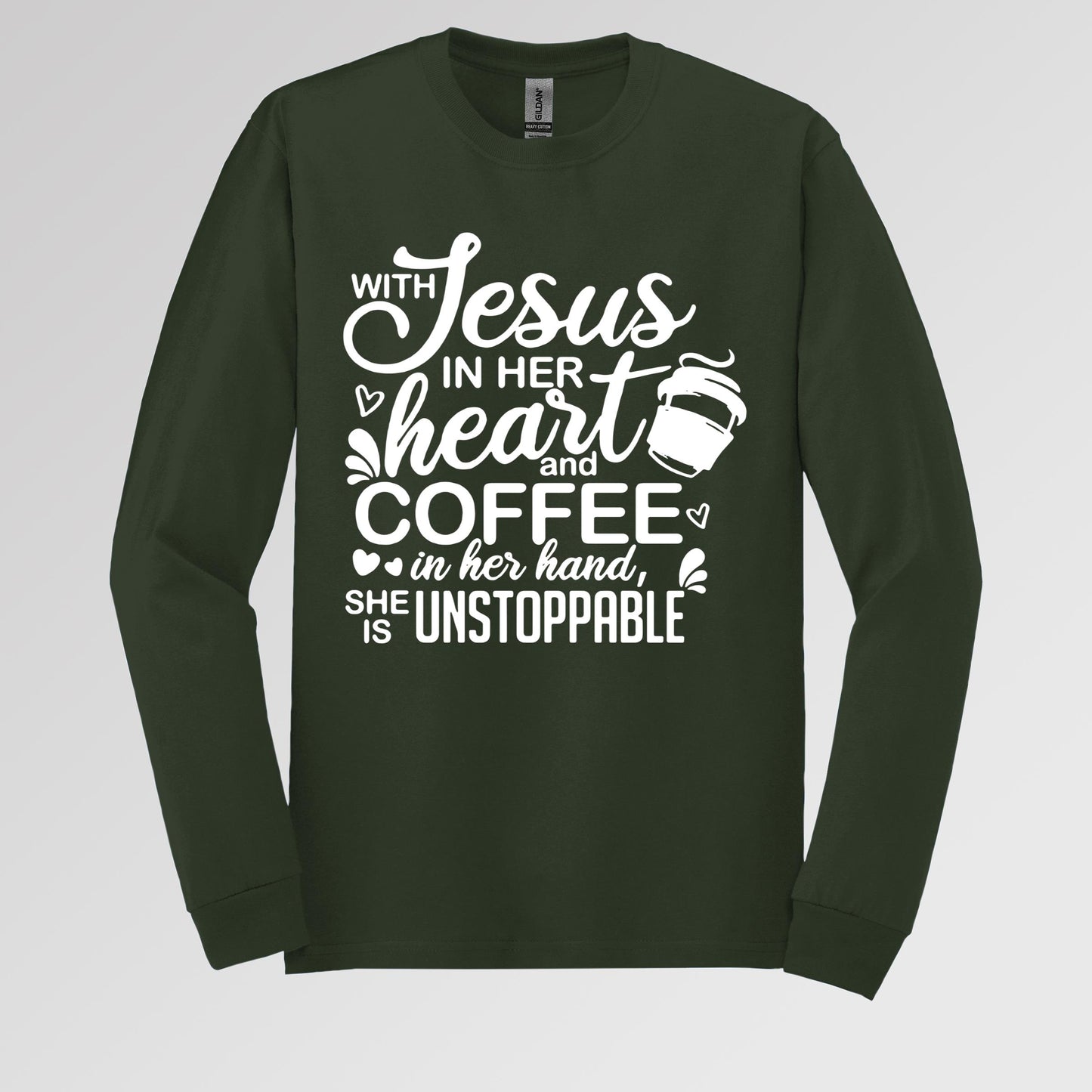 With Jesus In Her Heart And Coffee In Her Hand She Is Unstoppable 01