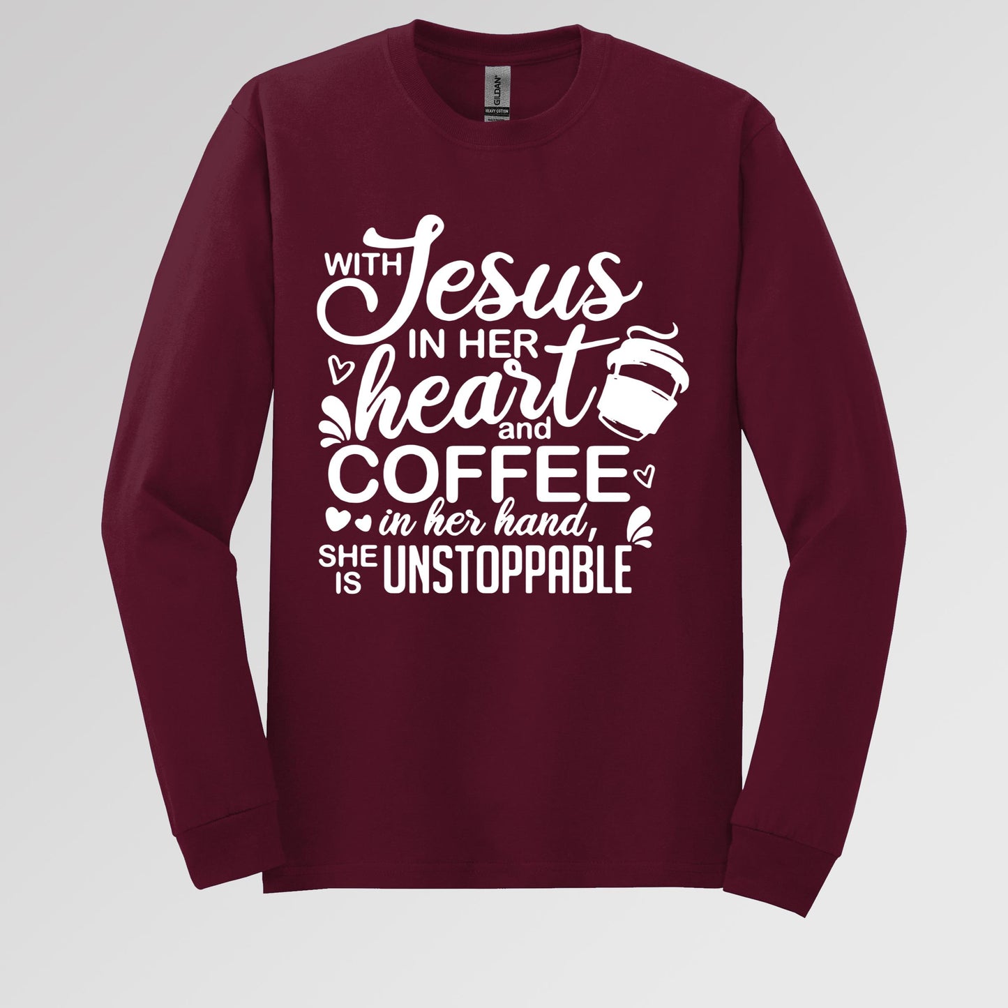 With Jesus In Her Heart And Coffee In Her Hand She Is Unstoppable 01