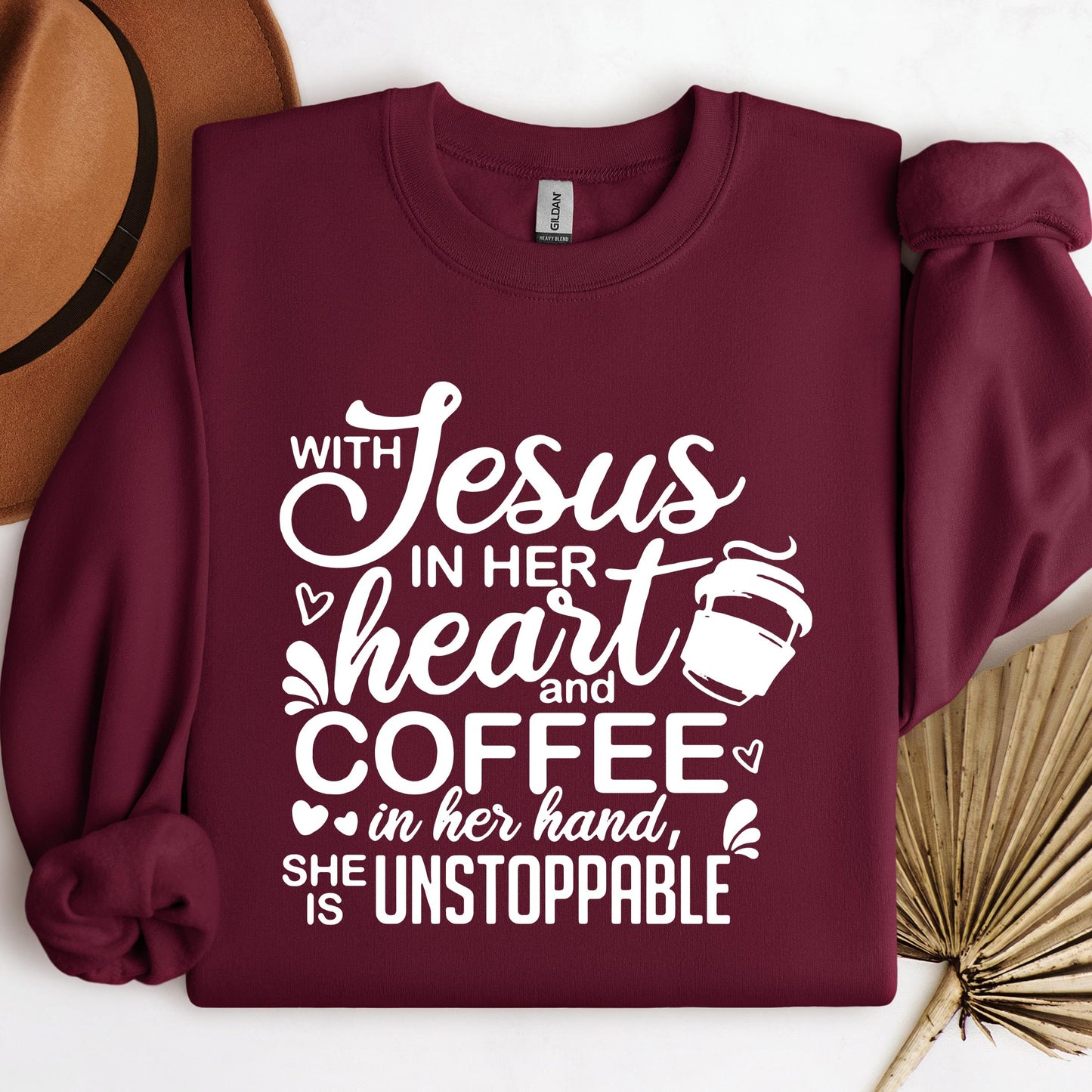 With Jesus In Her Heart And Coffee In Her Hand She Is Unstoppable 01