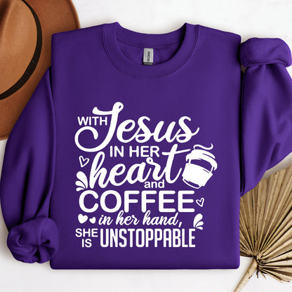 With Jesus In Her Heart And Coffee In Her Hand She Is Unstoppable 01
