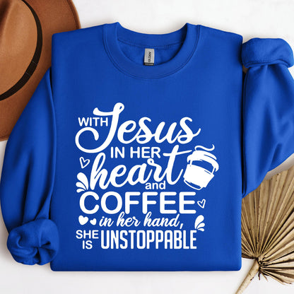 With Jesus In Her Heart And Coffee In Her Hand She Is Unstoppable 01