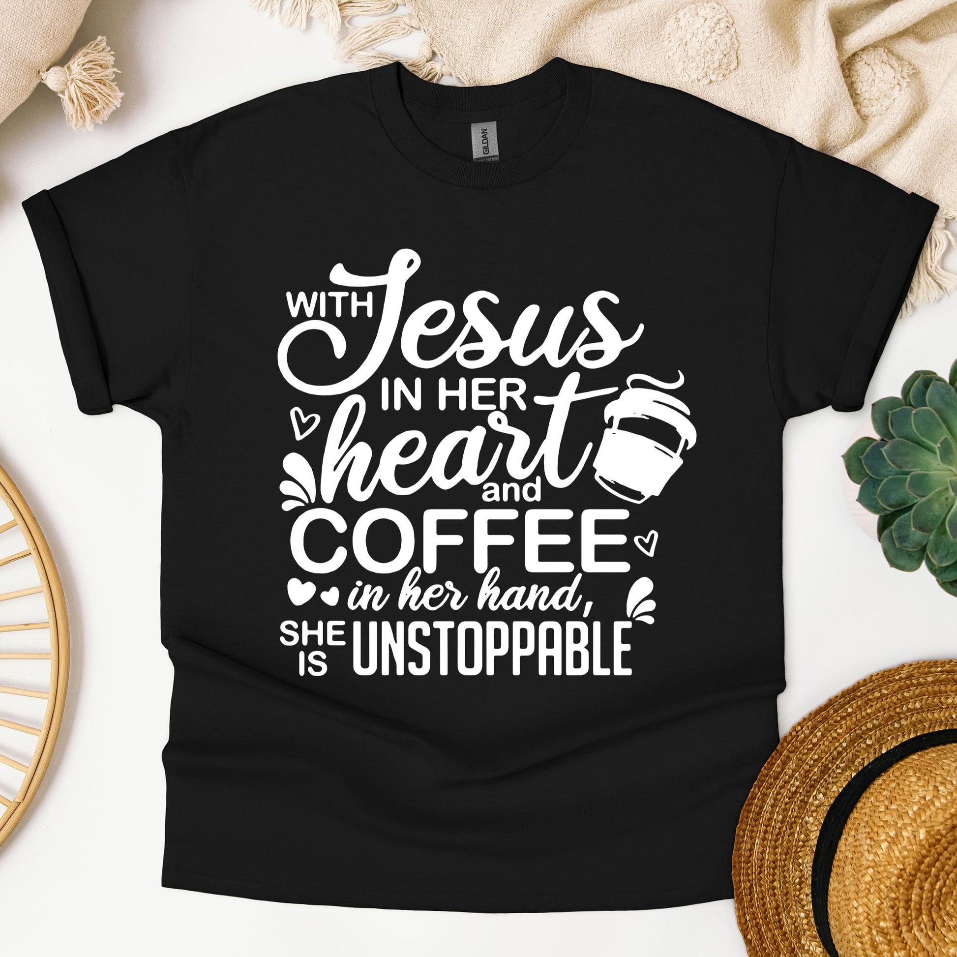 With Jesus In Her Heart And Coffee In Her Hand She Is Unstoppable 01