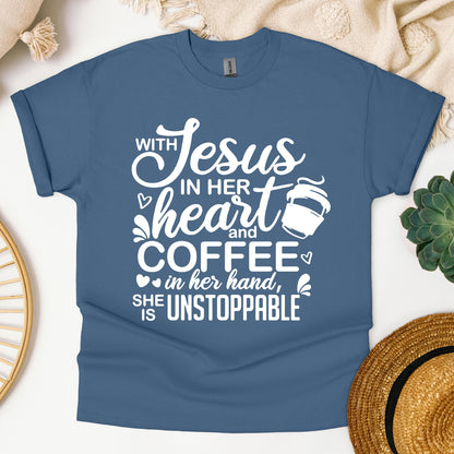 With Jesus In Her Heart And Coffee In Her Hand She Is Unstoppable 01
