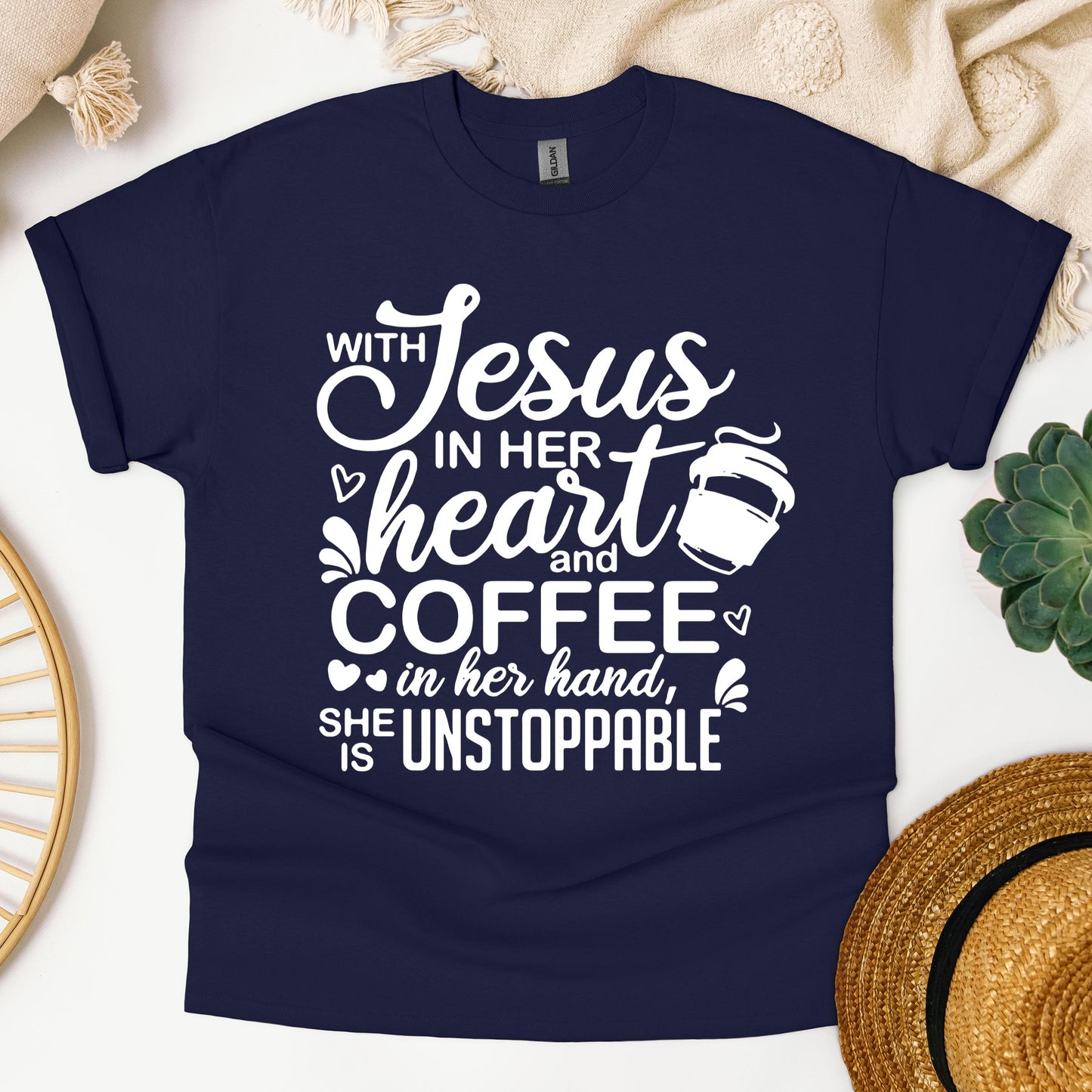 With Jesus In Her Heart And Coffee In Her Hand She Is Unstoppable 01