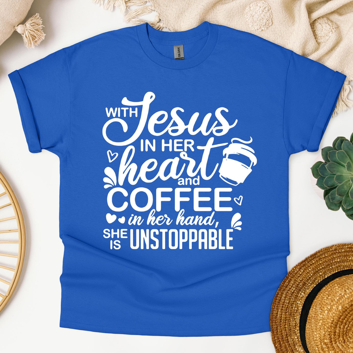 With Jesus In Her Heart And Coffee In Her Hand She Is Unstoppable 01