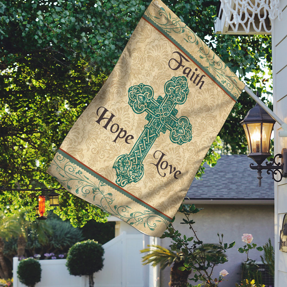 Jesus Flag Faith Hope Love Cross Flag