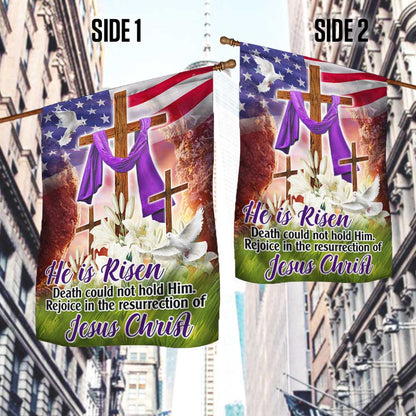 Easter Christian Flag He Is Risen Rejoice In The Resurrection Of Jesus Christ Flag
