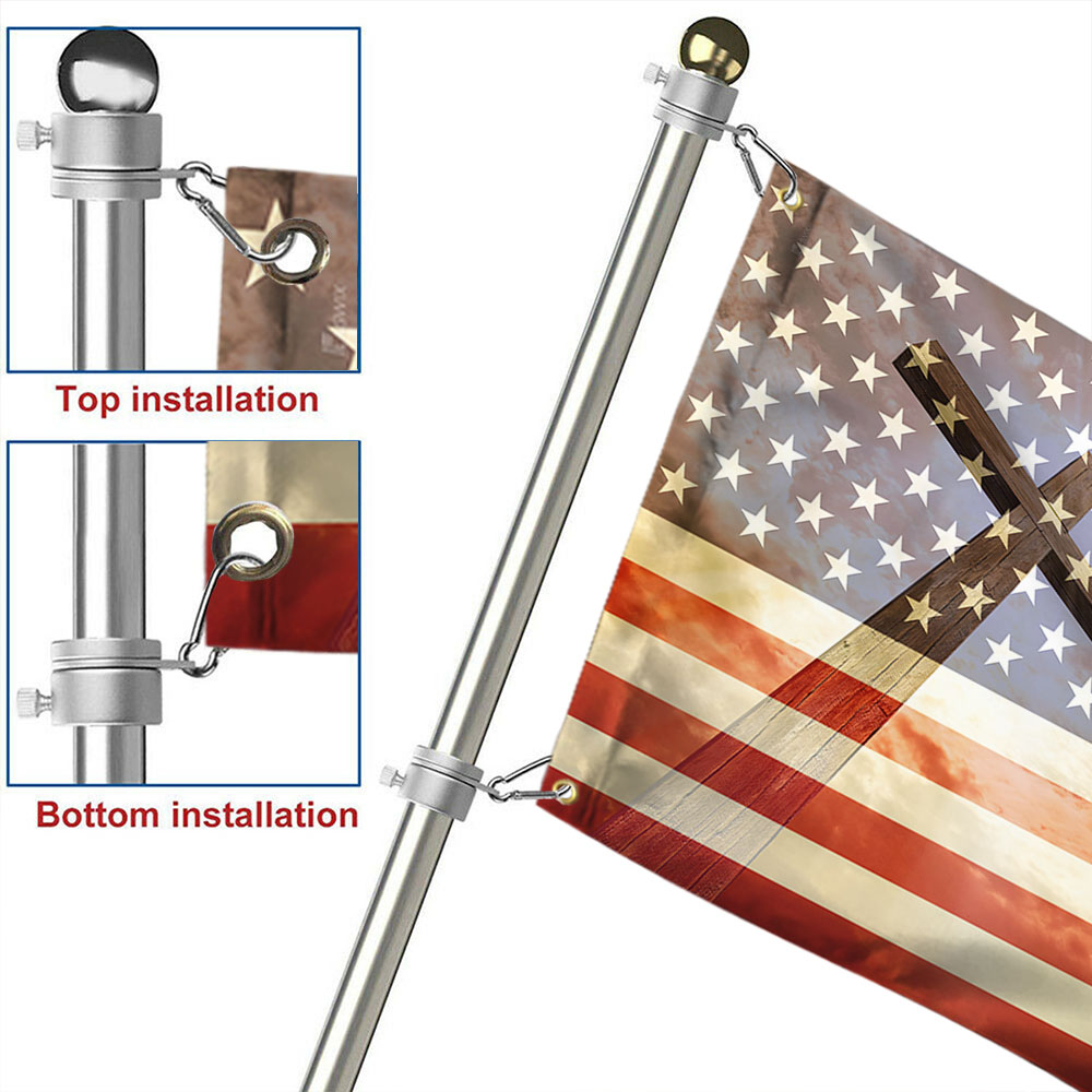 Christian Cross American Flag TPT101GFv1