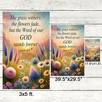 FLAGWIX The Word Of Our God Stands Forever Flower Christian Jesus Garden House Flag