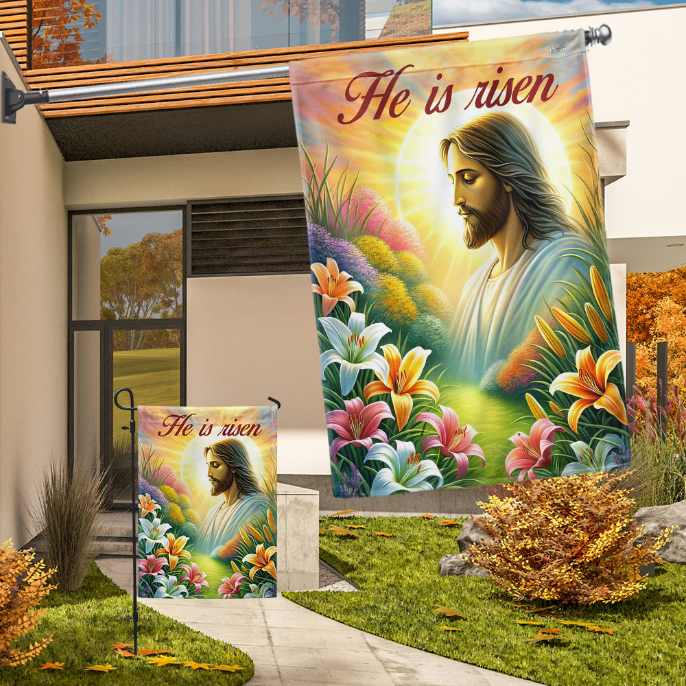 FLAGWIX  Jesus Christ Easter Day He Is Risen Flag