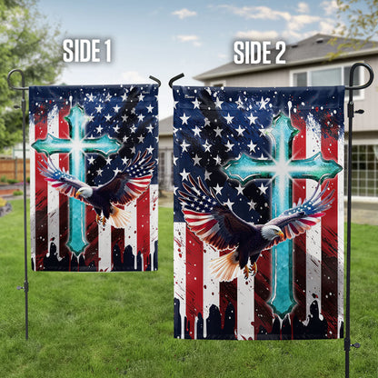 Flagwix American Flag - Eagle Patriot Christian Cross 4th of july Flag