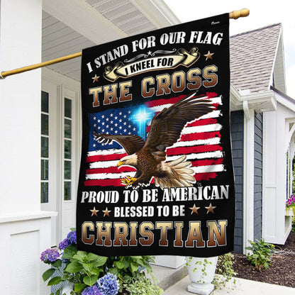 Proud To Be American Blessed To Be Christian Eagle Patriot American Flag
