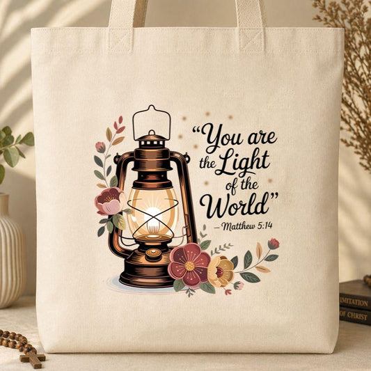You Are The Light Of The World Matthew 5.14 Tote Bag