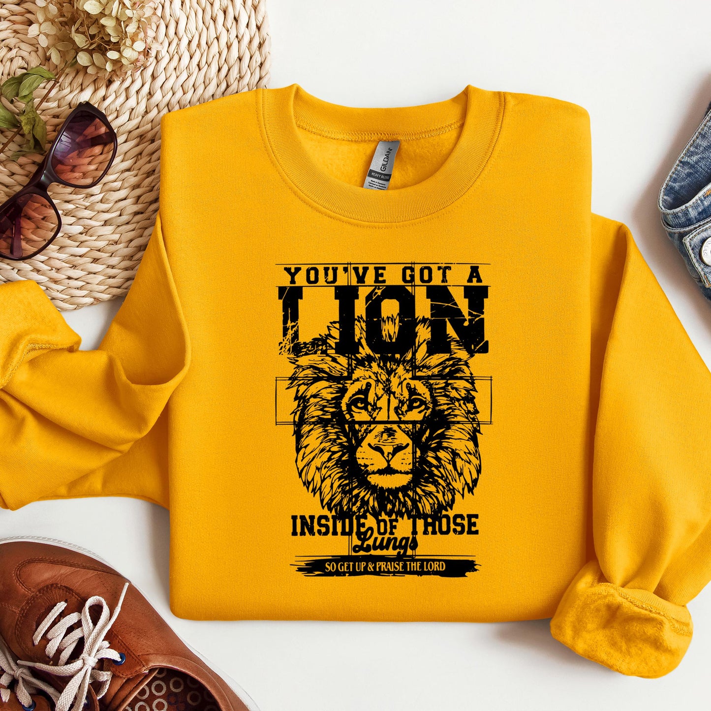 You've Got A Lion Inside Of Those Lungs So Get Up & Praise The Lord