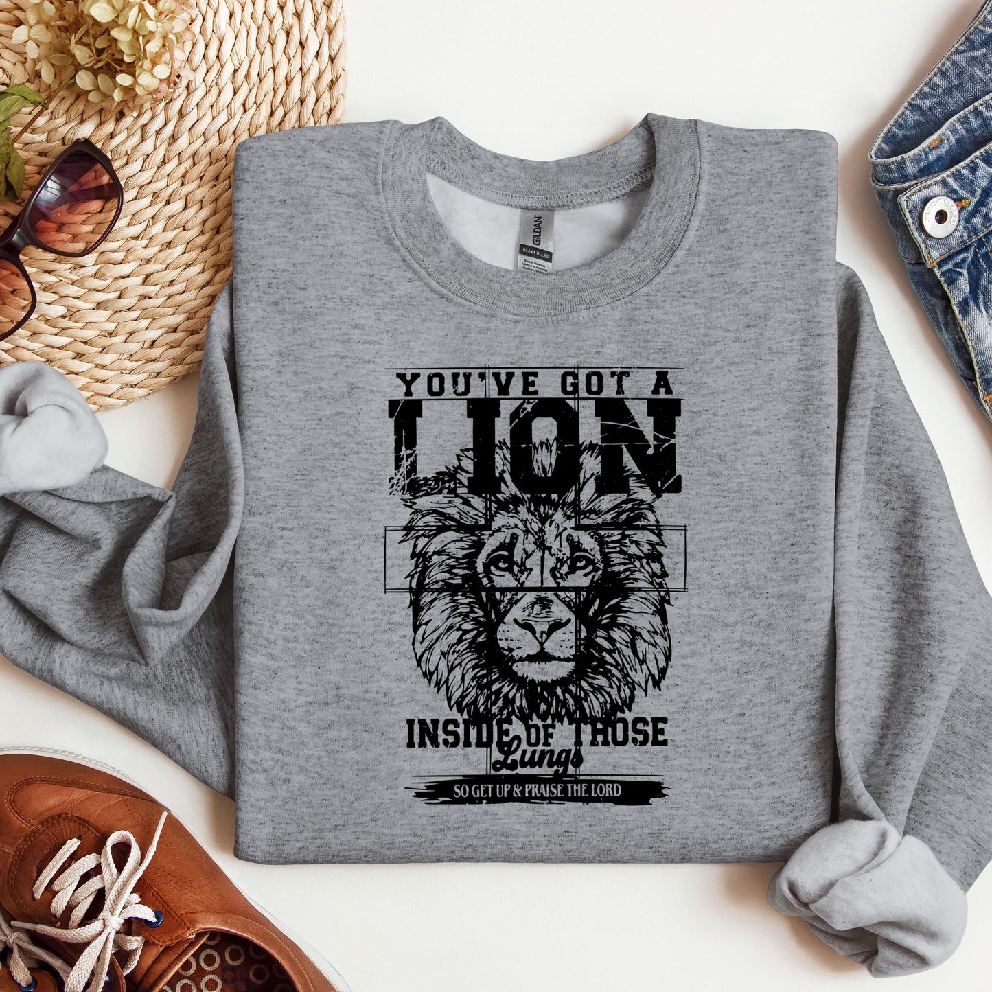 You've Got A Lion Inside Of Those Lungs So Get Up & Praise The Lord