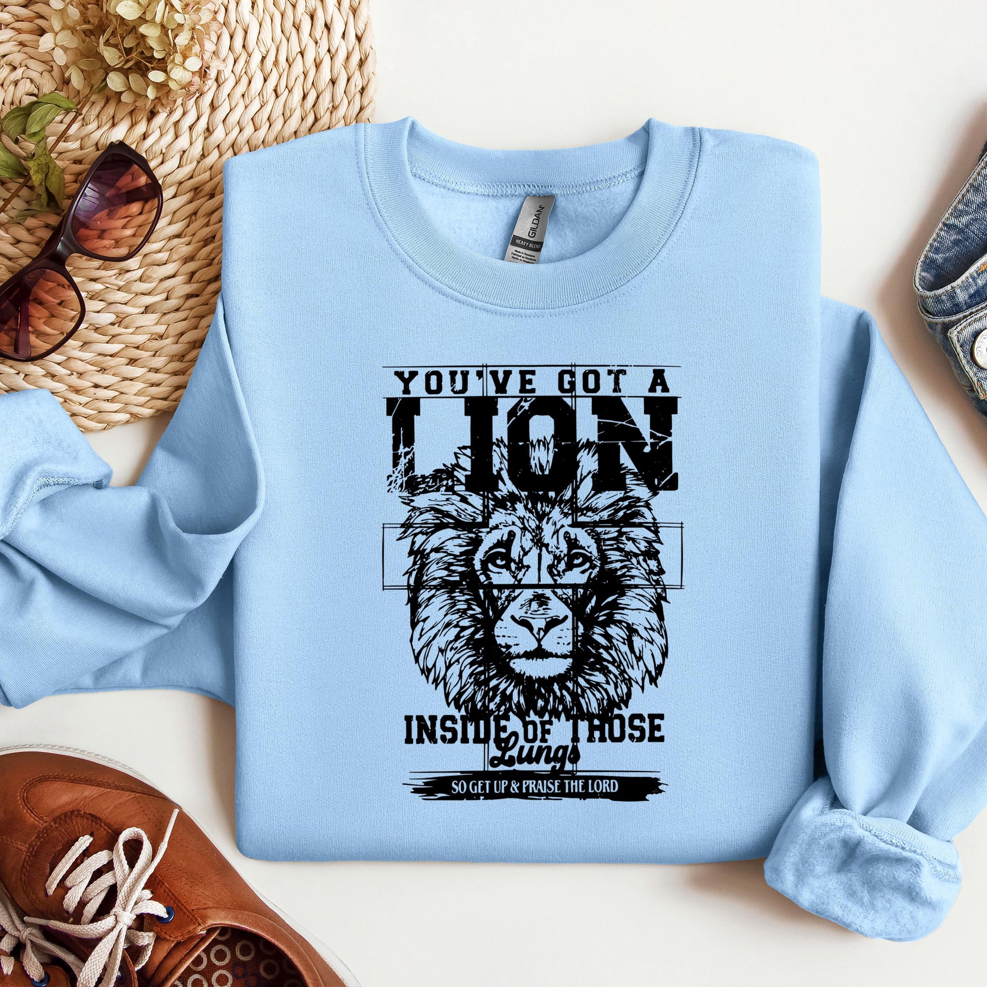 You've Got A Lion Inside Of Those Lungs So Get Up & Praise The Lord