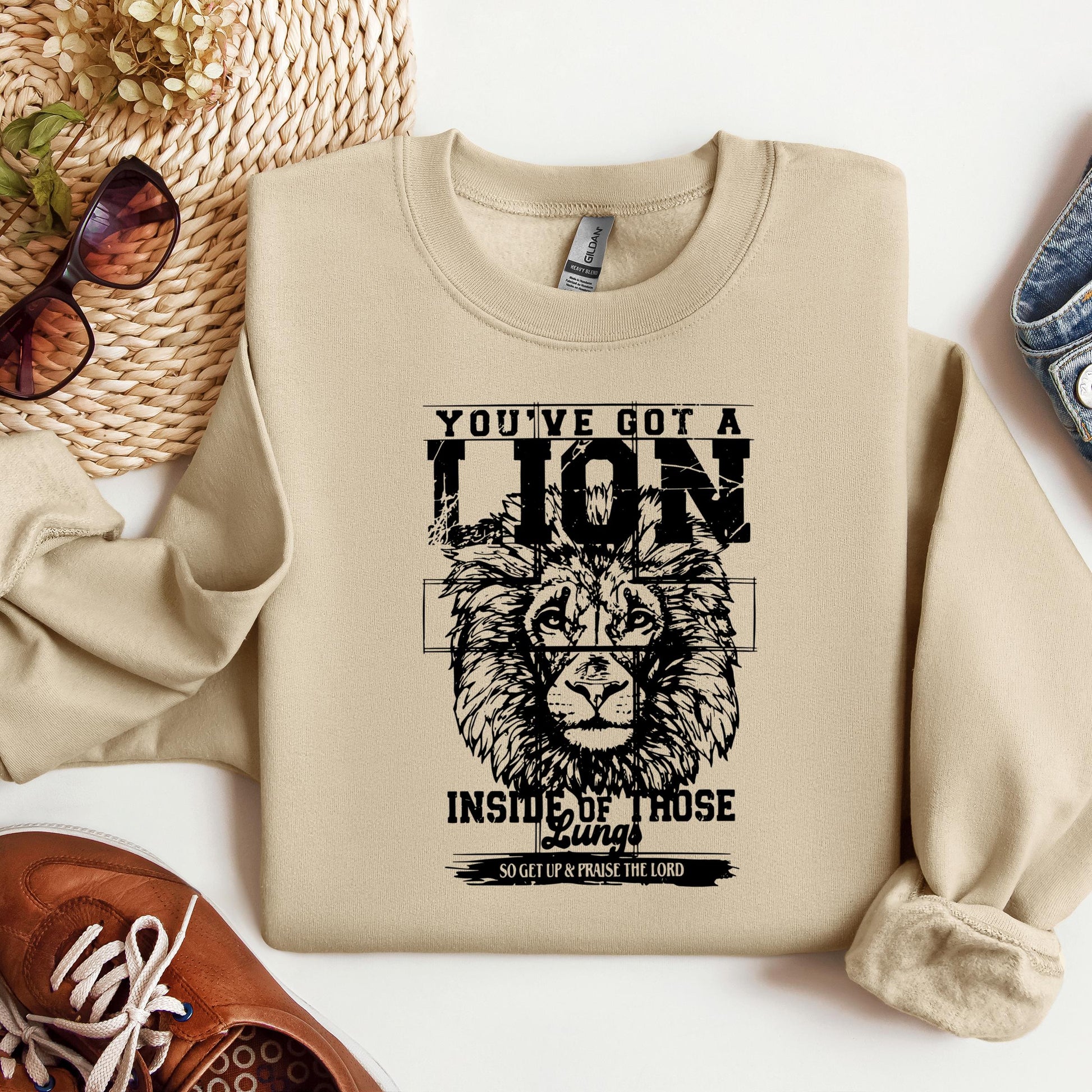 You've Got A Lion Inside Of Those Lungs So Get Up & Praise The Lord