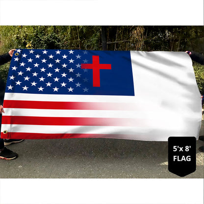 Christian Flag American Christian Grommet Flag