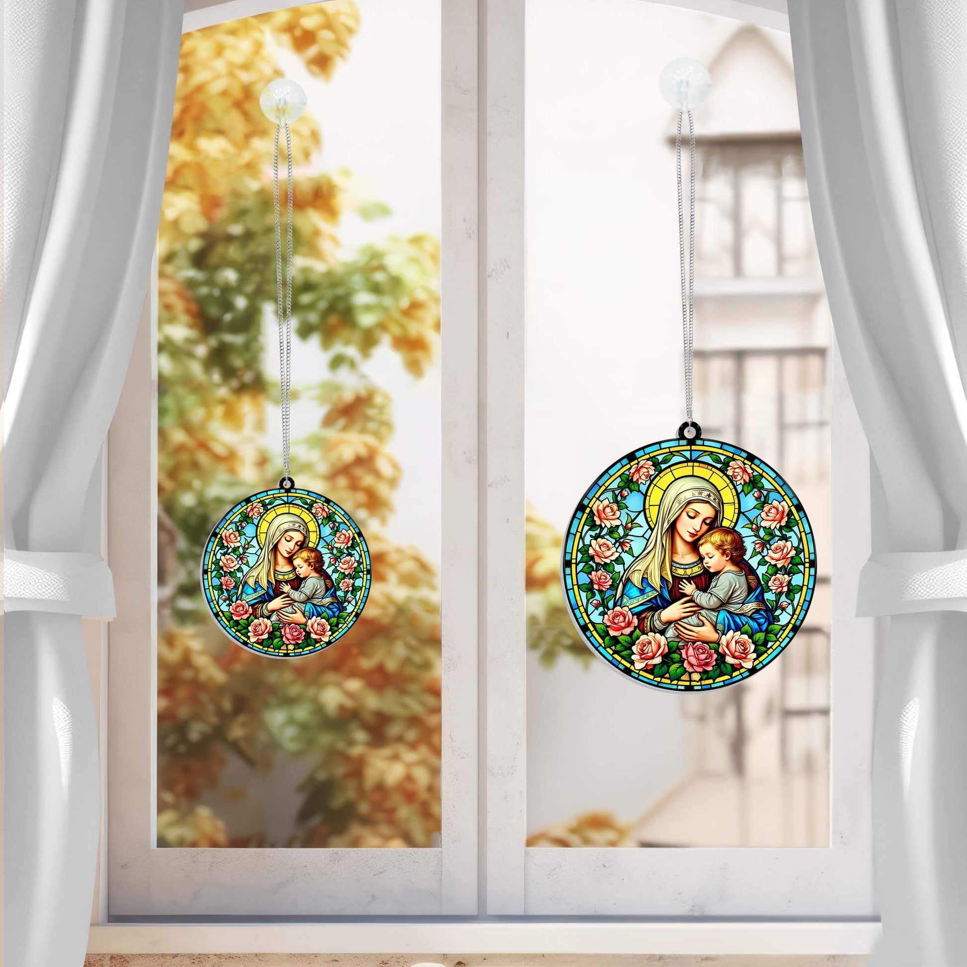 Virgin Mary Mother of Jesus Suncatcher Acrylic Hanging Sign