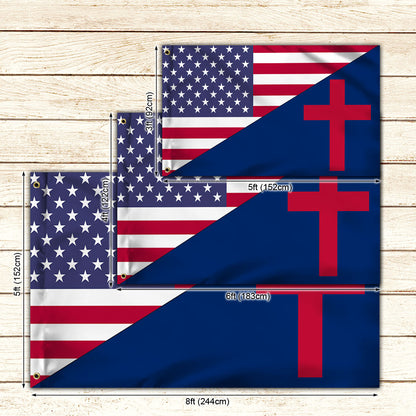 Jesus Flag American Jesus Christian Grommet Flag