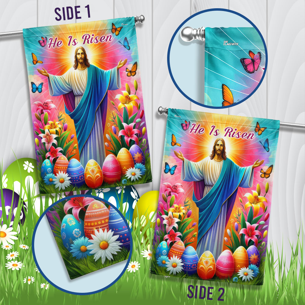 FLAGWIX  He Is Risen Resurrection of Jesus Easter Day Flag