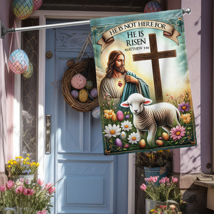 FLAGWIX  Easter Jesus He Is Not Here For He Is Risen Flag