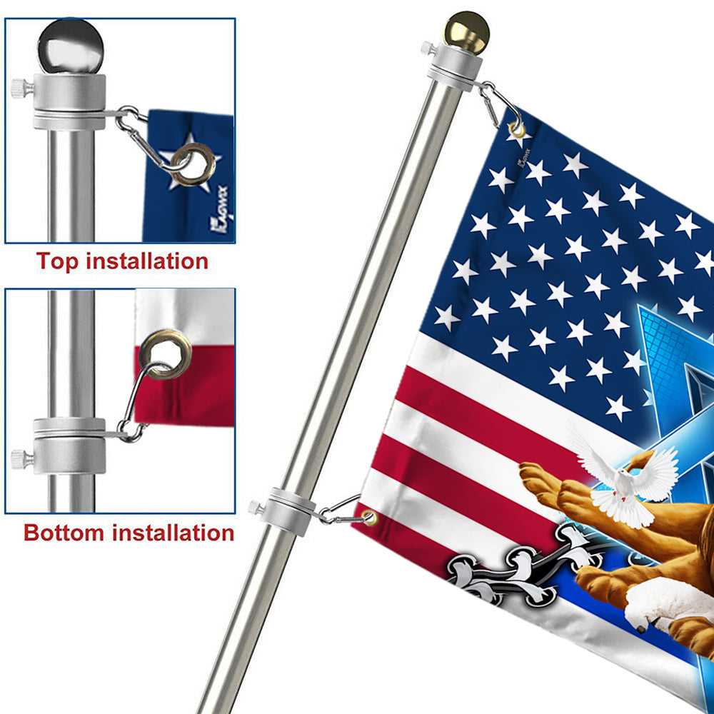 Jewish Israel, Lion Of Judah Israel American Grommet Flag