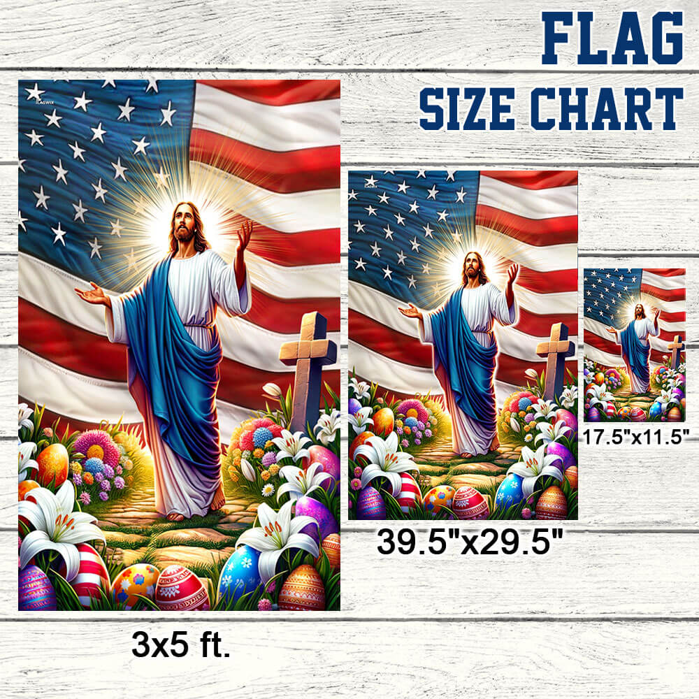 FLAGWIX  Jesus Easter American He Is Risen Christian Flag