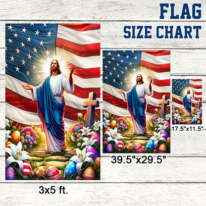 FLAGWIX  Jesus Easter American He Is Risen Christian Flag