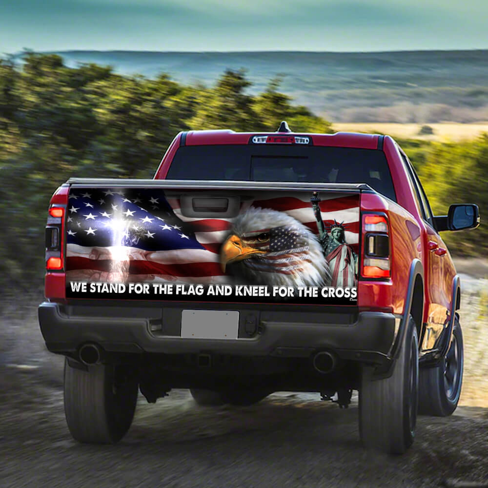 Jesus Christ United We Stand Truck Tailgate Decal Sticker Wrap