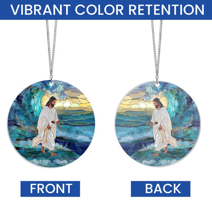 Jesus Walks on Water Suncatcher Acrylic Hanging