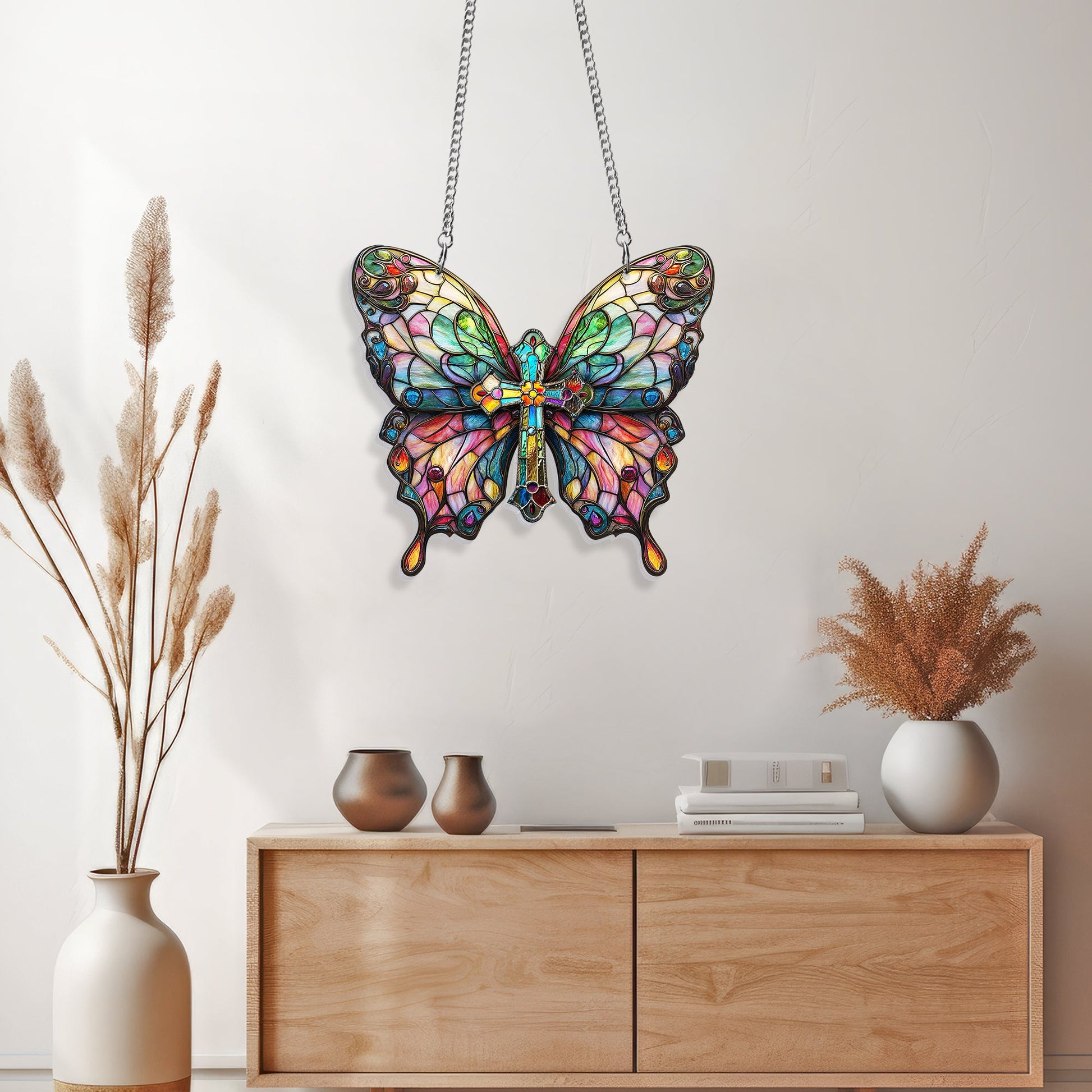 Christian Butterfly Acrylic Suncatcher Hanging