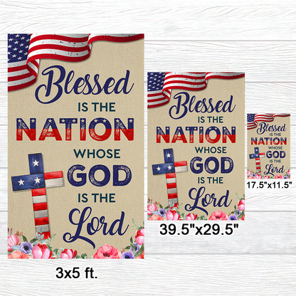 Flagwix American Flag - Blessed Is The Nation Whose  God Is The Lord Patriotic American Flag