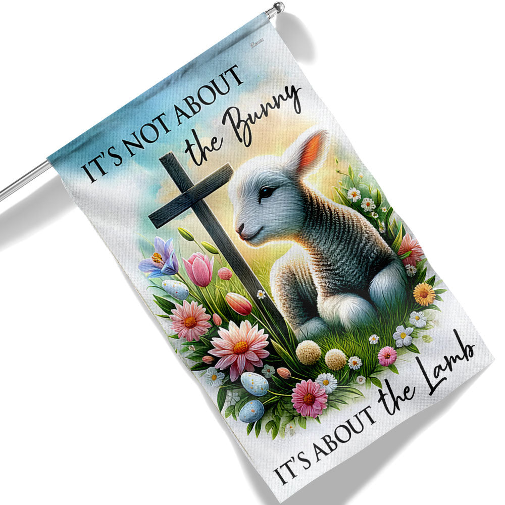FLAGWIX  Easter Lamb Jesus Cross Flag It's Not About The Bunny It's About The Lamb