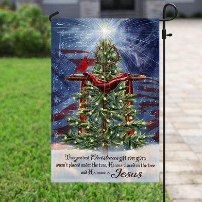Jesus Christ The Greatest Gift Christmas Flag