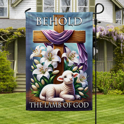 FLAGWIX  Easter Day Christian Cross Behold The Lamb Of God Flag