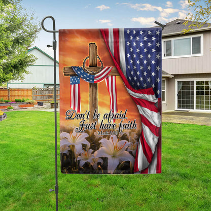 Flagwix American Flag - Just Have Faith The Old Rugged Cross. Christian Cross American Flag TPT926Fn