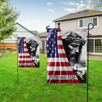 FLAGWIX  Jesus Christ Faith Over Fear God Jesus Flag