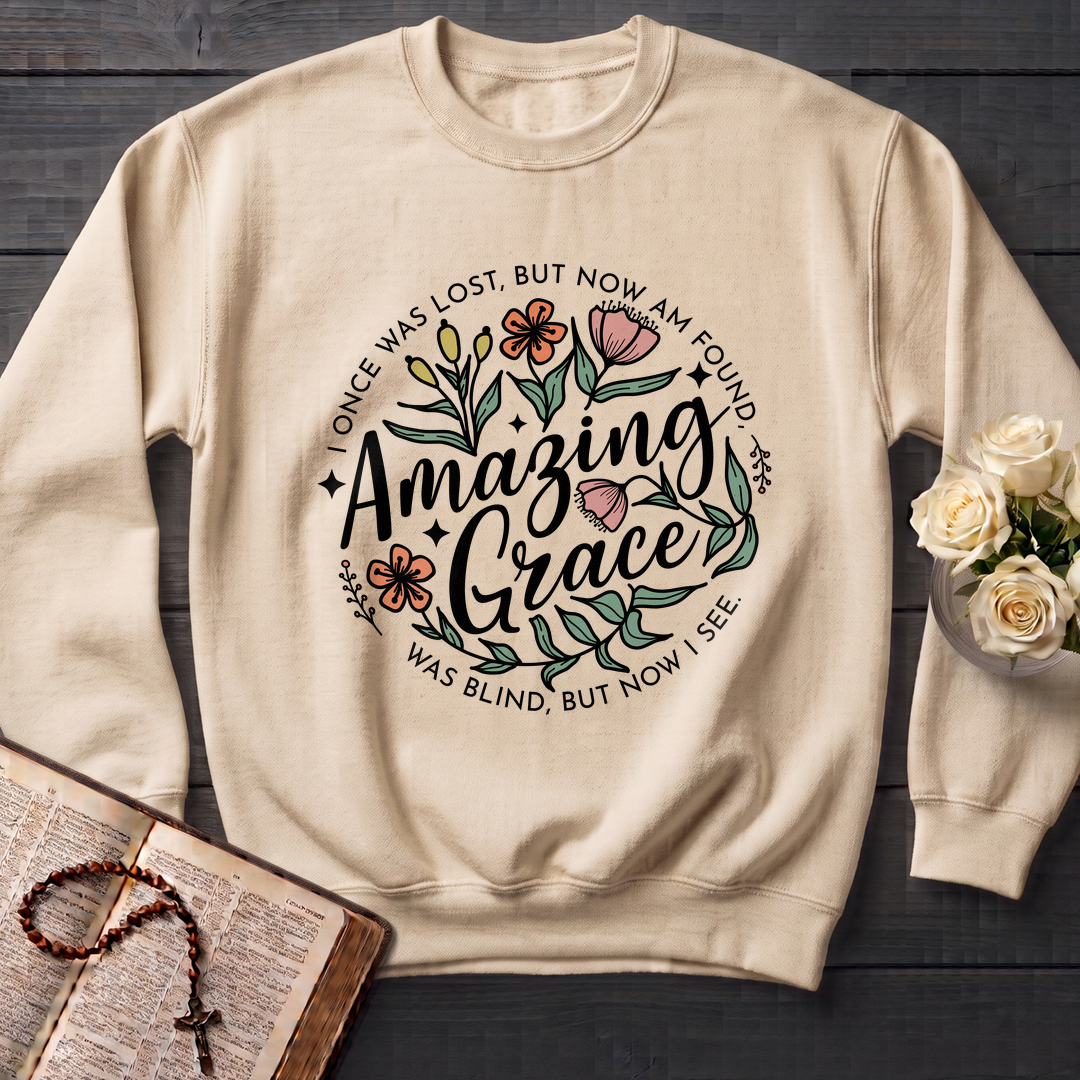 Amazing grace I once was lost, but now am found Was blind, but now i see 01
