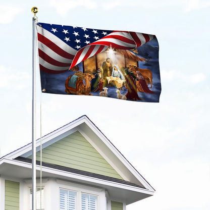 Christmas Grommet Flag Nativity Of Jesus