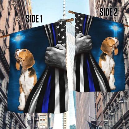 Police Flag Christian Cross Beagle Thin Blue Line Police FlagTRL288Fv7