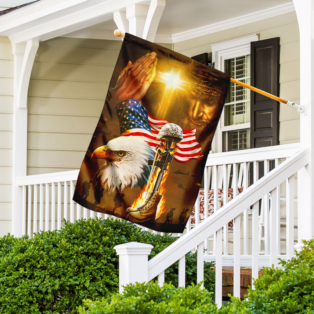 Home Of The Free Because Of The Brave Jesus Patriotism Flag