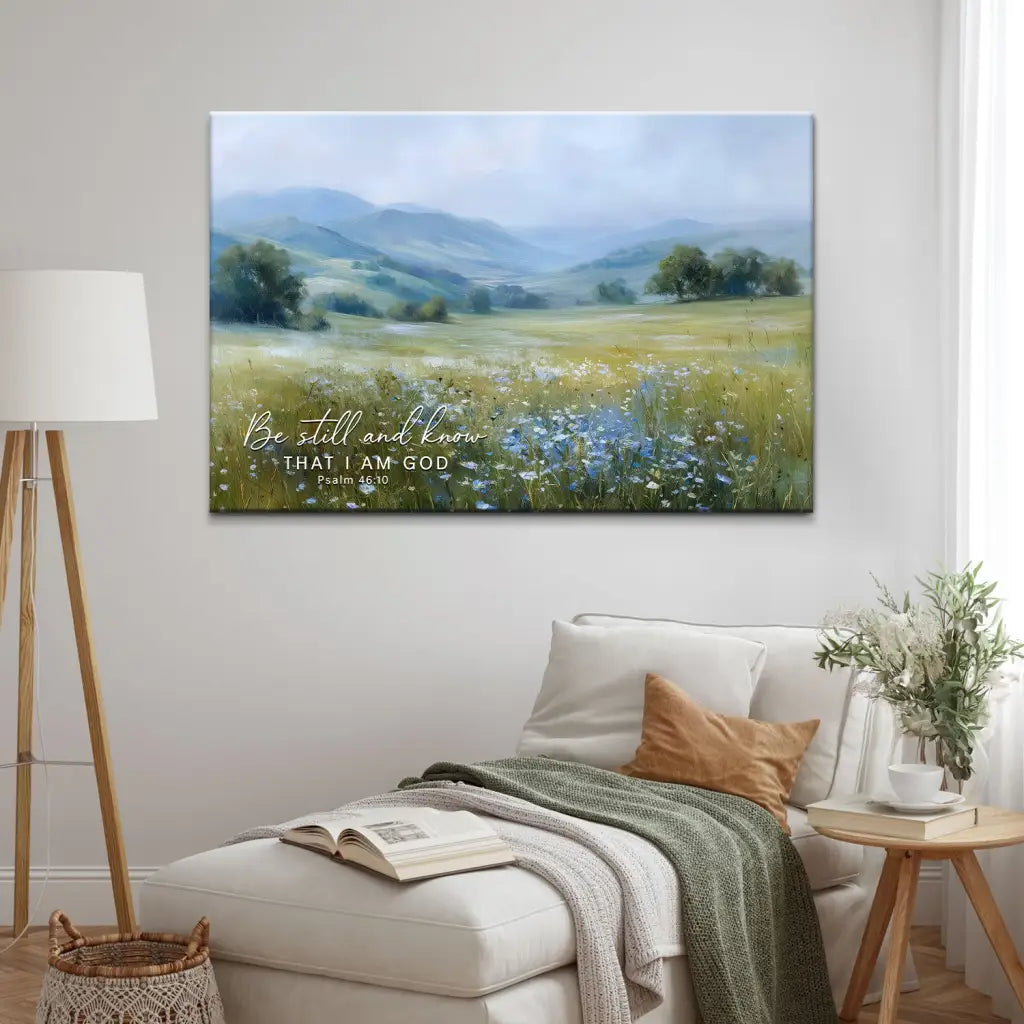 Be Still And Know That I Am God Psalm 46:10 Wall Art Canvas Print