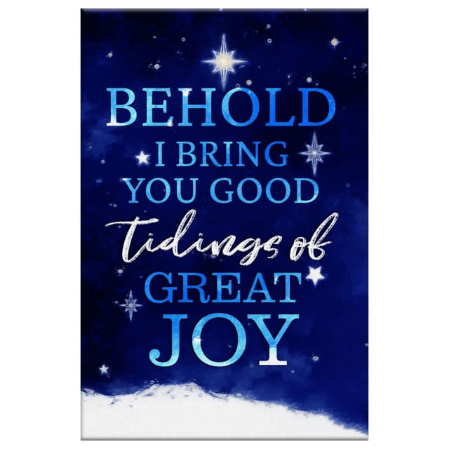 Behold I Bring You Good Tidings Of Great Joy Christmas Wall Art Canvas