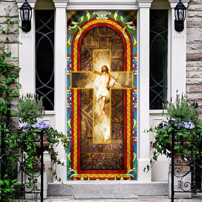 Our Savior Jesus Christ Cross Door Cover